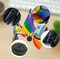 Rainbow Pride Deluxe Desk Flag Set -6 Branch Miniature Gay LGBT Flag Desk Set Table Black Base and Spear Top-Desktop Decorations